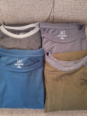 Bundle Of 4 George Long Sleeve Shirts - Mens Medium